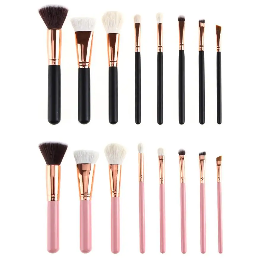 

8Pcs Makeup Brush Set cosmetic wood handle Make-up Toiletry Kit Wool Make Up Brush Set 30p1221