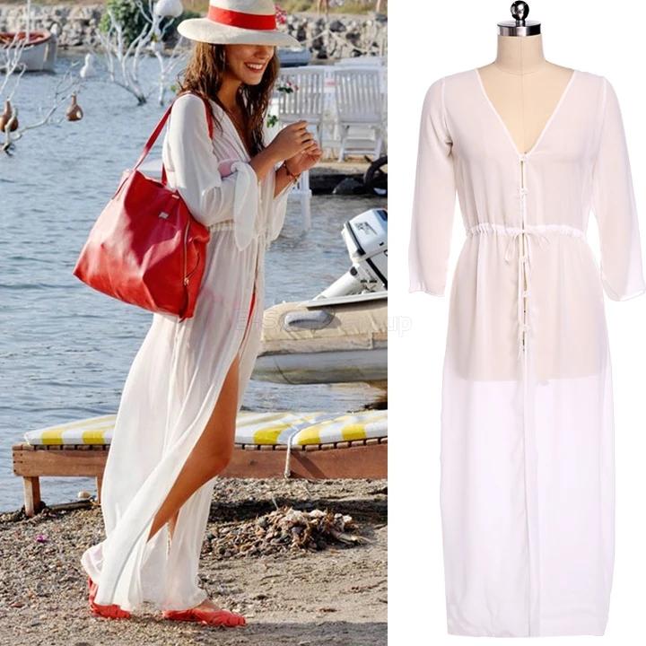 long sleeve beach cover up