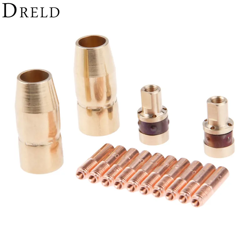 DRELD 14Pcs TIG Welding Torch Kits Tip Nozzle 169715 Adapter 169716 Contact Tip 000067 for TIG Welding Torch Welding Accessories DRELD 14Pcs TIG Welding Torch Kits Tip Nozzle 169715 Adapter 169716 Contact Tip 000067 for TIG Welding Torch Welding Accessories