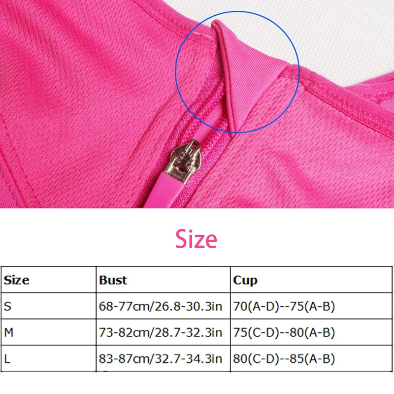 Women Zipper Push Up Sports Bra Padded Shockproof Gym Fitness Athletic Running Yoga Vest Sport Tops Shake Underwear Fitness