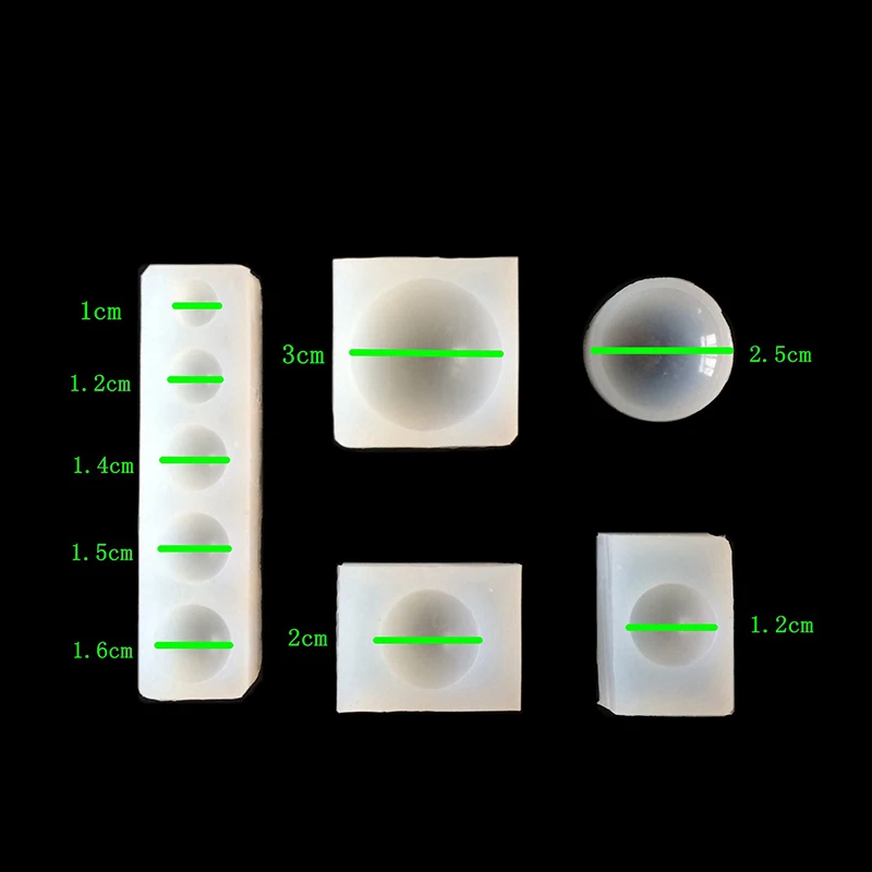 1 шт.. УФ-смола для ювелирных изделий Жидкая силиконовая форма клей круглый кабошон силиконовые купольные формы для поделок