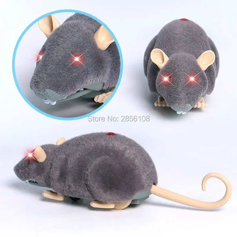 Кошка игрушка Инфракрасный пульт дистанционного управления Мышь 2CH пульт дистанционного управления моделирование плюшевая мышь электронная RC крыса игрушка "мышь" игрушка для кошек, мышь