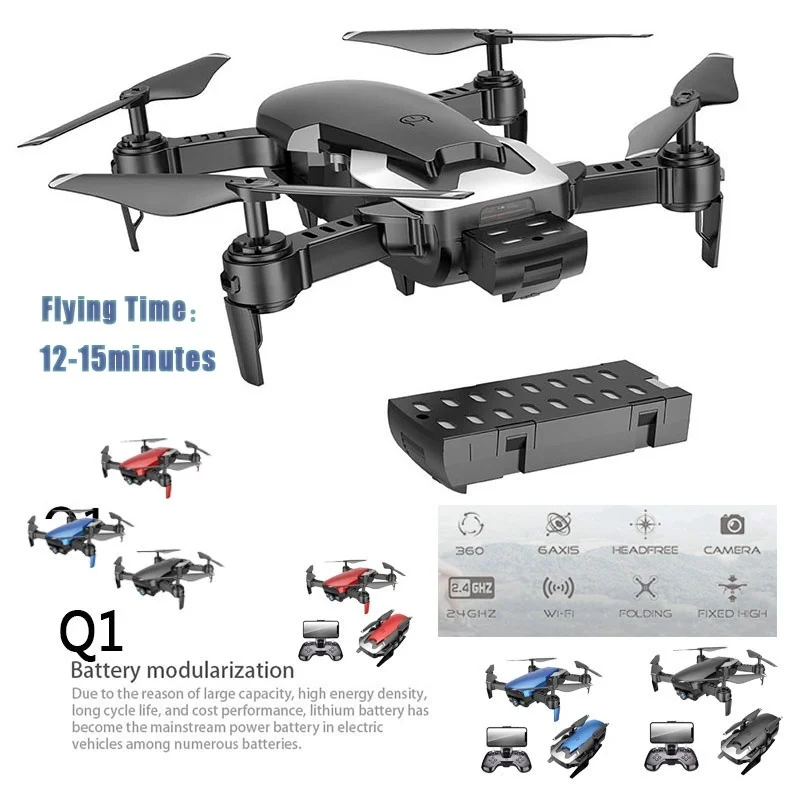 

2.0MP Camera HD RC Helicopters with Live Transmission 0.3mp WIFI FPV Drone Headless Mode Video Aerial Photo One Key Return