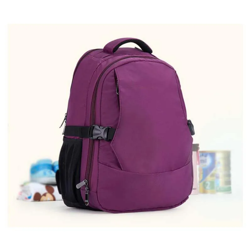 

Mummy bag backpack multi-function large capacity to be produced package solid color leisure travel bag for baby care bag strolle