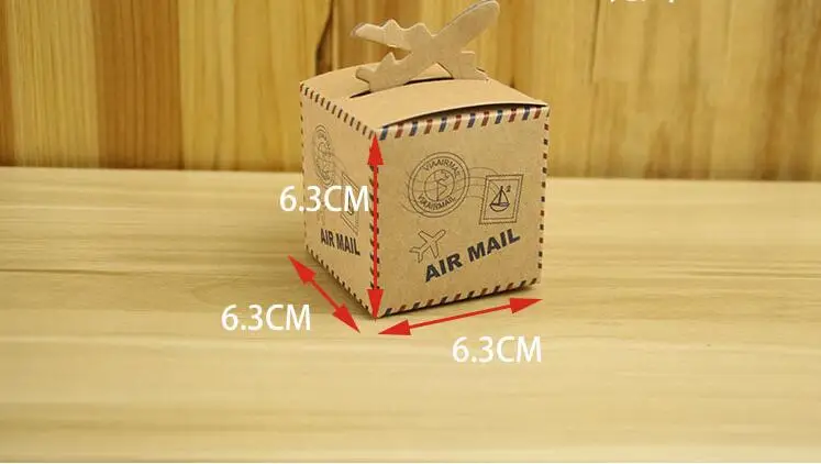 Creative Vintage Aircraft Kraft Paper Candy Boxes Wedding Party Supplies Baby Shower Favors Favour Air MaiCandy Box Gift Bag1