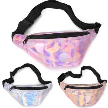 

Shoulder Waist Bags Pack Multi-function Reflective Laser Women's Belt Waist Bag