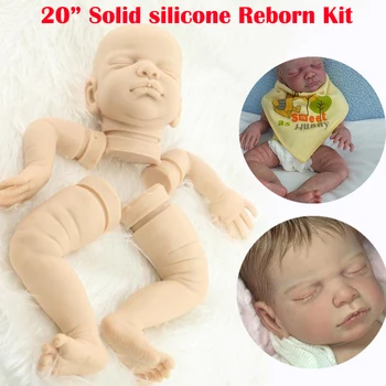 

Good price Kits For 50cm Reborn Baby Doll Made Soft Vinyl Real Touch 3/4 Limbs Unpainted Reborn Doll Accessories Kits for sale