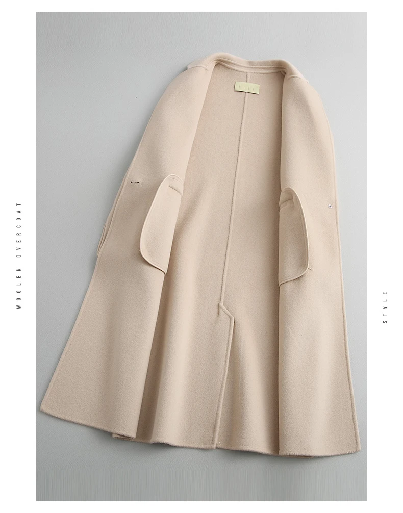 AYUNSUE abrigos de mujer invierno элегантный шерстяной пиджак женский длинный приталенный плащ пальто женские длинные куртки верхняя одежда LX2095
