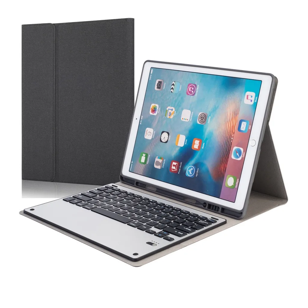 Беспроводная клавиатура для iPad Pro 12 9 2017/2015 кожаный чехол + Съемная Bluetooth с чехлом