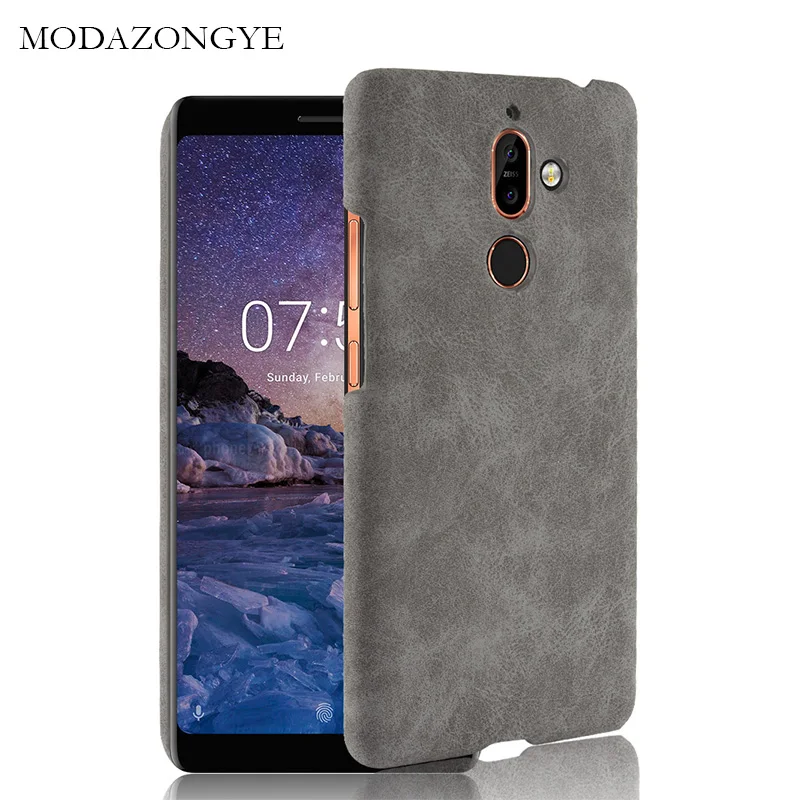 For Nokia 7 plus Case PU Leather Hard Plastic Back Cover Phone Nokia7 TA-1046 TA-1055 TA-1051 |