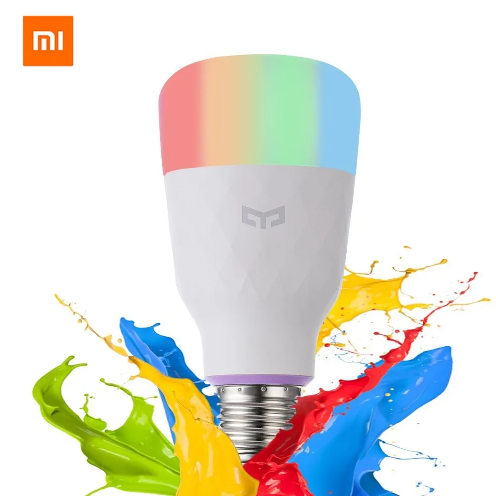 Xiaomi Yee светильник, умный светодиодный светильник, E27, WiFi, затемненная цветная RGB лампа, работает с Alexa, Google Home и IFTTT(не требуется концентратор