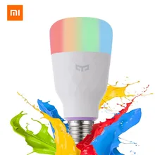 Xiaomi Yee светильник, умный светодиодный светильник, E27, WiFi, затемненная цветная RGB лампа, работает с Alexa, Google Home и IFTTT(не требуется концентратор