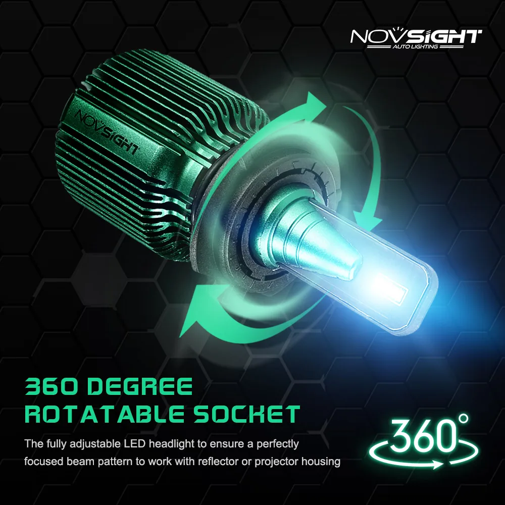 Novsight 2 шт. высококачественные автомобильные фары светодиодные лампы H7 Led H4 H11 9005 HB3