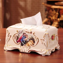 Новая роскошь, европейская гостиная, бумажная коробка для полотенец, керамические садовые украшения для дома, ретро коробка