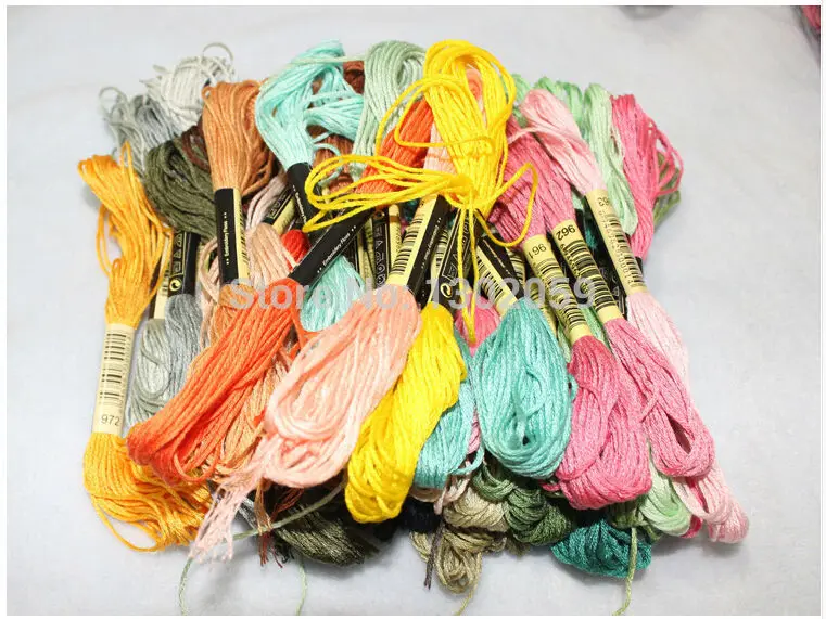 Total894447X2PcsLotThreadCrossStitchEmbroideryFlossThread100