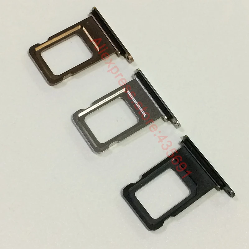 

For iPhone XS MAX New Dual Nano Sim Card Reader Connector Tray Socket Single Sim Card Holder Slot Adapter with Rubber Sealing
