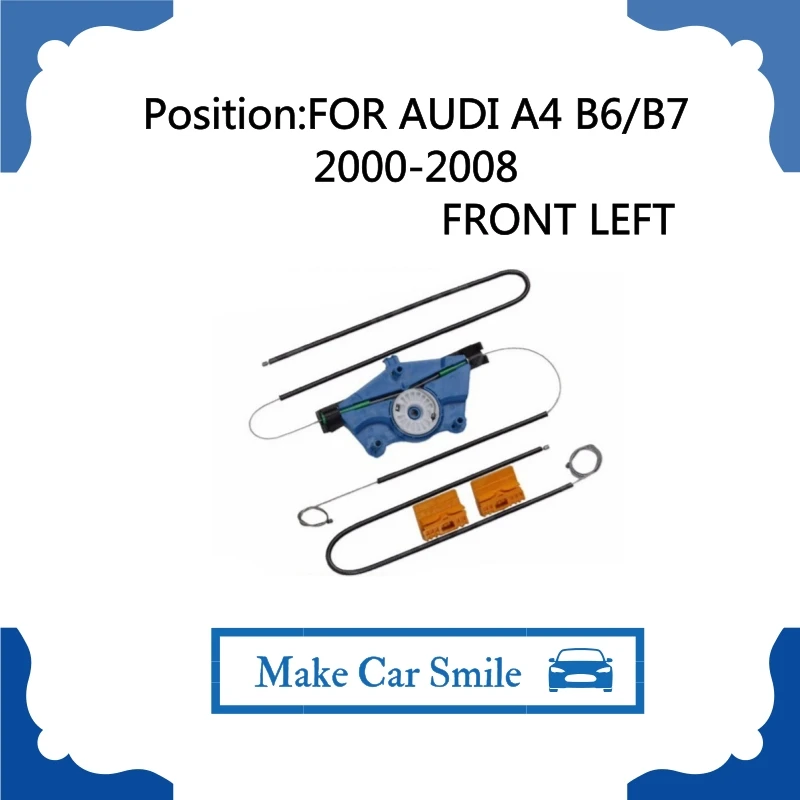 For Audi A4 B6/b7 Window Regulator Cables And Clips Frontleft Side