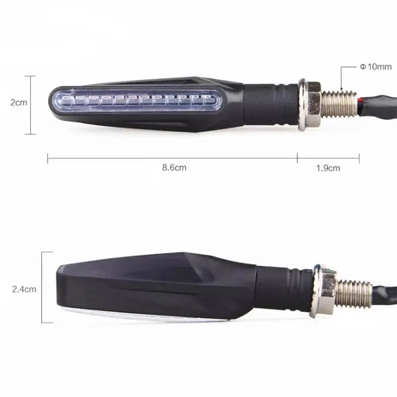 2 шт. 12 Светодиодный индикатор поворота мотоцикла, задние фонари двигателя, сигнальная лампа, мигающий индикатор мотоцикла, мигалка для Harley