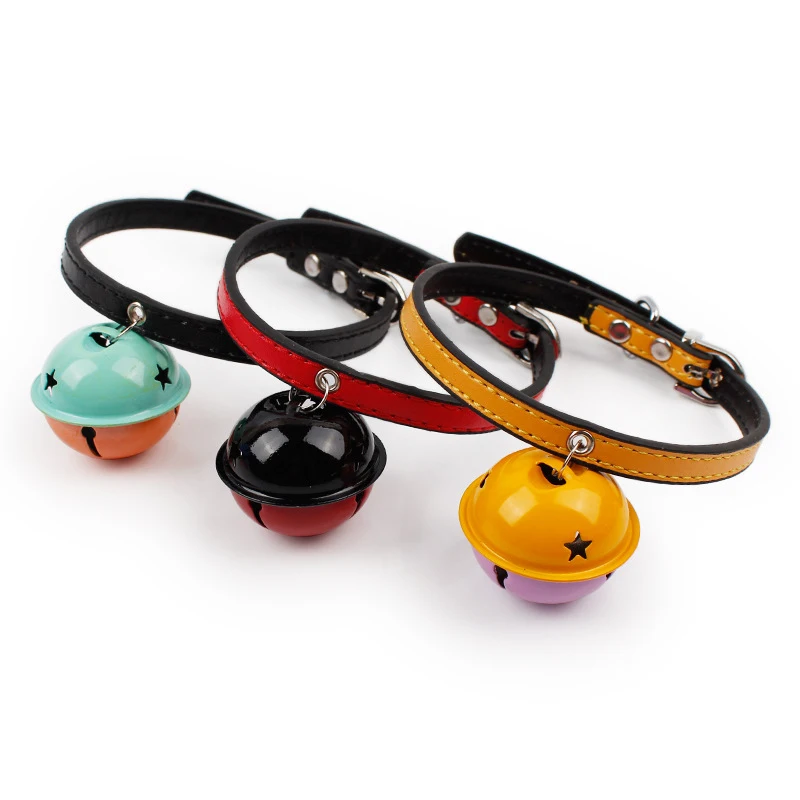 Hot sell Cute Bell Leather Dog Collar Designer Small Dog ...
