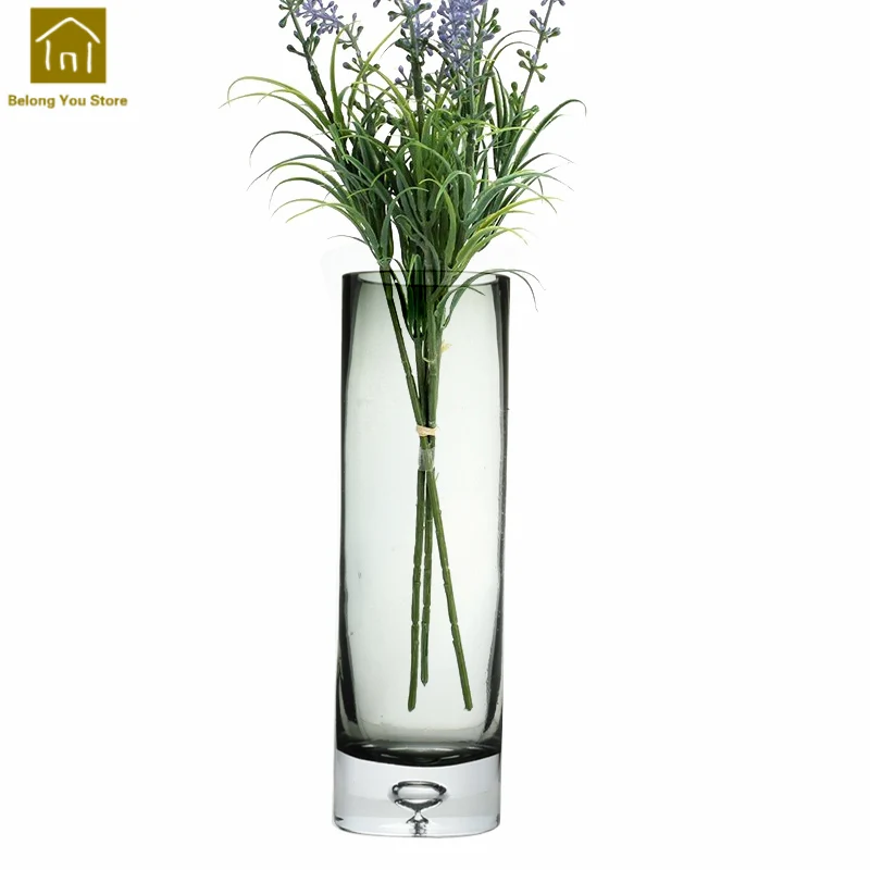 Стеклянная прозрачная ваза стеклянная напольная ваза для дома ВАСО де Планта цилиндрические контейнеры свадебные украшения, аксессуары QAB006