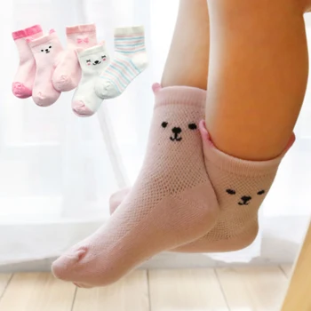 

5Pairs/Lot Cartoon Baby Socks Summer Children Sock Breathable Cotton Kid Socks For Boys Girls Thin Socks