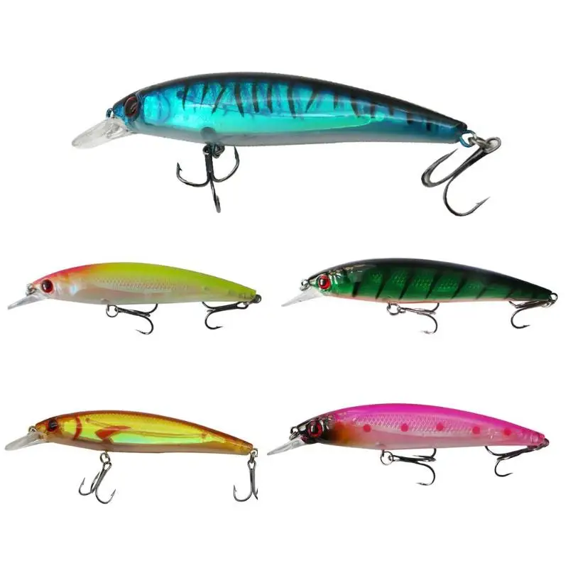 

Laser Long Shot Minnow Hard Artificial Fishing Lure 3D Eyes Casting Crankbait with Treble Hook Fishing Tackle 11cm/14g