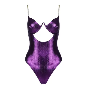 

2019 Newest Summer Evening Party Bodycon Bodysuit Women Spaghetti Strap Hot Sexy Hollow Out Night Out Swinsuit Women Wholesale