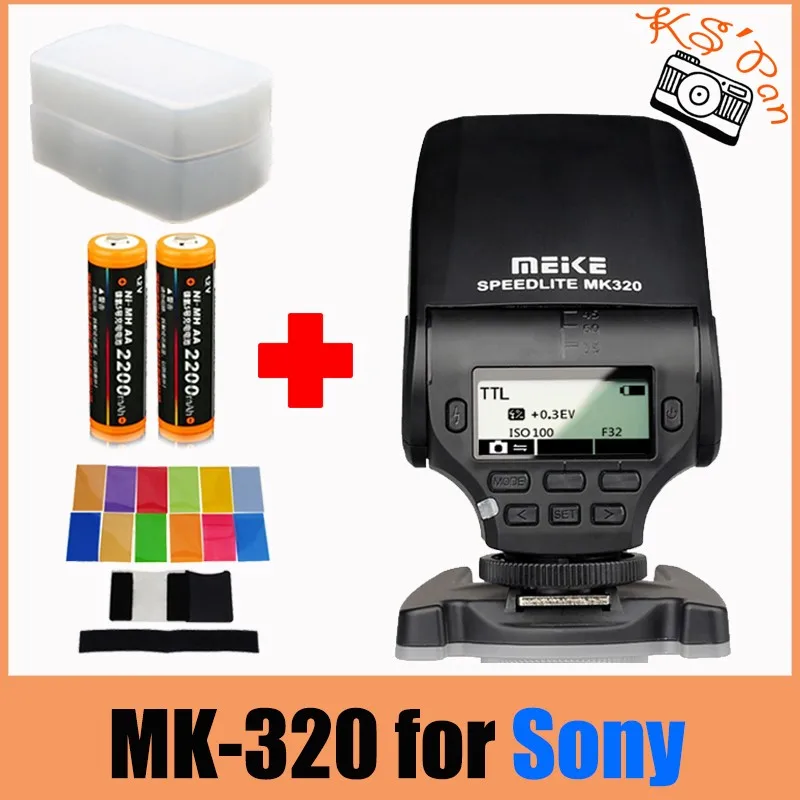  MK-320 ttl- Speedlite + 12 .   + 2 x . .   Sony A7 A7R A7S A7 II A77 II A6000 NEX-6