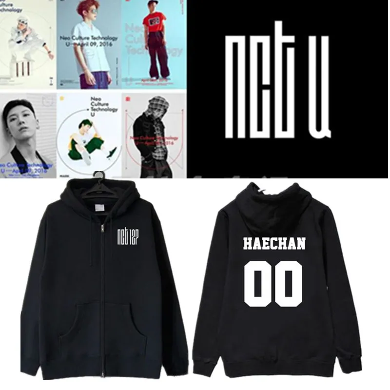 K-pop NCT U album Wentai-Kim Dao-ying TEN Zheng Zaixian MARK та же куртка на молнии | Женская одежда