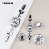 Hot Luxury Diamond Crystal Handles Shoebox Cabinet Handles Closet Door Drawer Knobs Wardrobe Pulls Pullers With Screws Hardware ► Photo 1/6