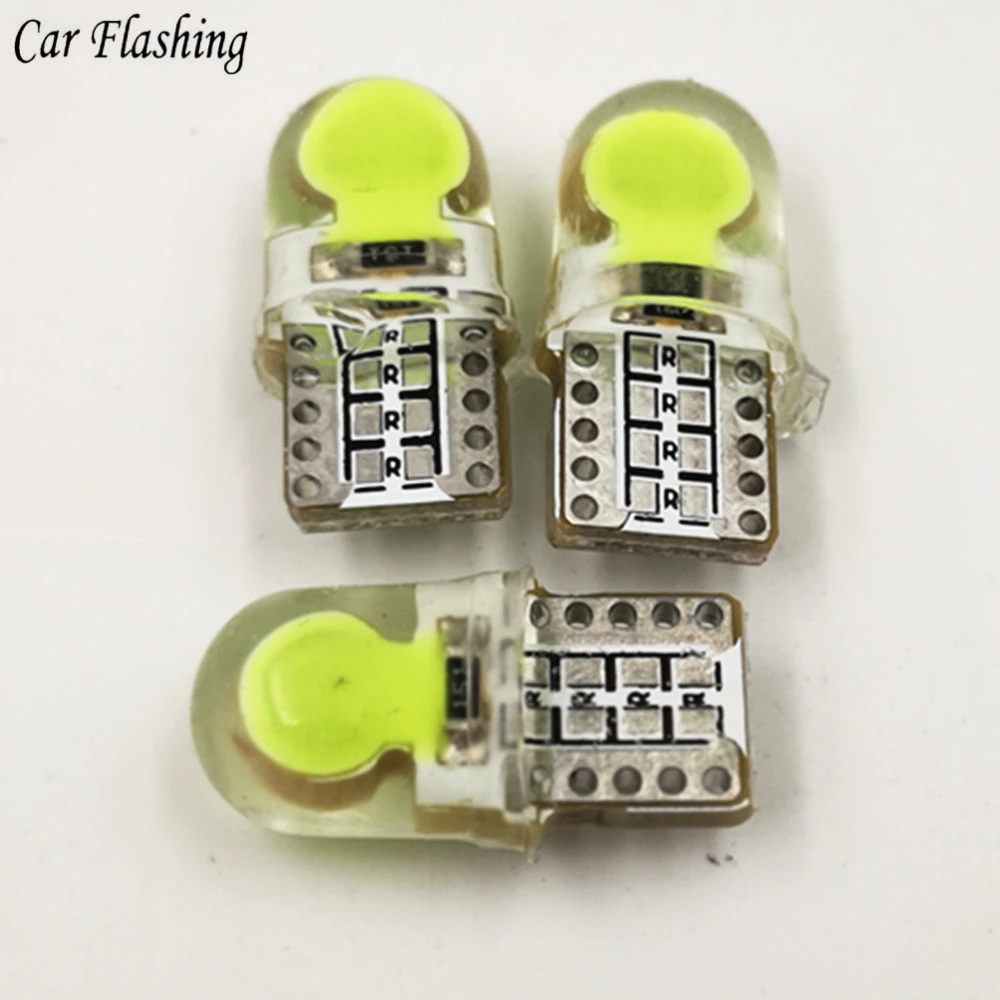 

20PCS Super Bright Turn Side License Plate Light Lamp Bulb Auto T10 Led Cold White 194 W5W LED 168 COB Silica Car DC 12V