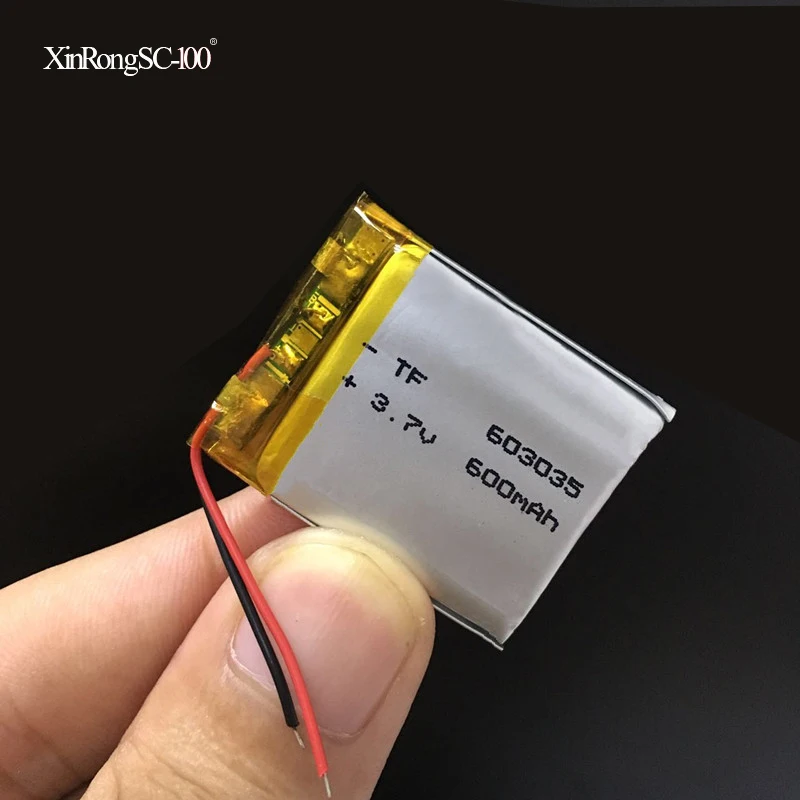 

Polymer battery 600 mah 3.7 V 603035 smart home Li-ion battery for dvr GPS mp3 mp4
