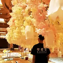 90 см длинные Искусственные цветы вишни красочные свадебные украшения цветы Моделирование Сакура ветка фотографии сделать фото