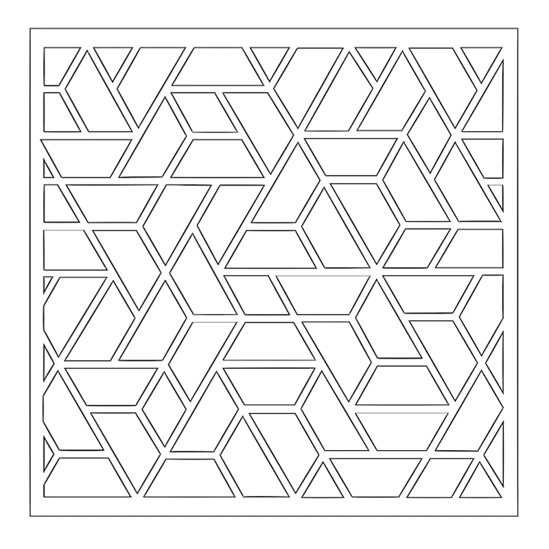 

Quadrilaterals Background Plastic Stencil for DIY Scrapbooking Embossing Paper Card Craft Painting Template 6x6 inch New 2019