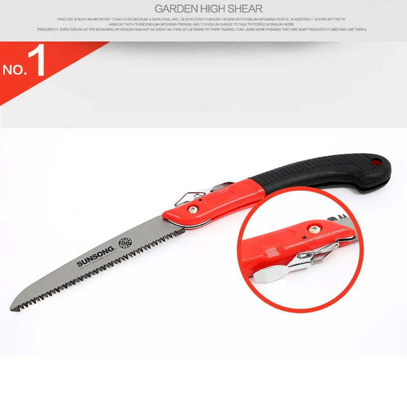 3 MPT Portable Trimming Saw Folding Fruit Tree Pruning Garden Hand saw  Wooding Trimming Saws  Rubber Handle Garden Hand Tools