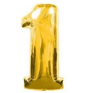 

40 inches Number 1 gold silver foil balloon 1st 10th 21st Birthday Party Balloon Decoration