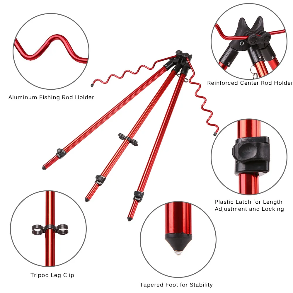 Портативная телескопическая Регулируемая удочка штатив стойка для спорта на открытом воздухе Алюминиевый Сплав Удочка держатель кронштейн крепление