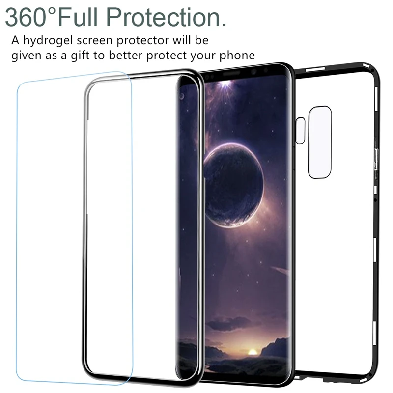 Флип чехол для Samsung Galaxy S9 S8 Plus Note 8 9 модный цветной магнитный стеклянный телефона S7