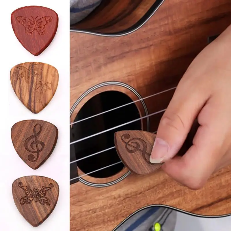 

26*30mm Solid Wood Picks Guitars Picks Solid Wood High-end Picks Guitar Accessories Free Shipping