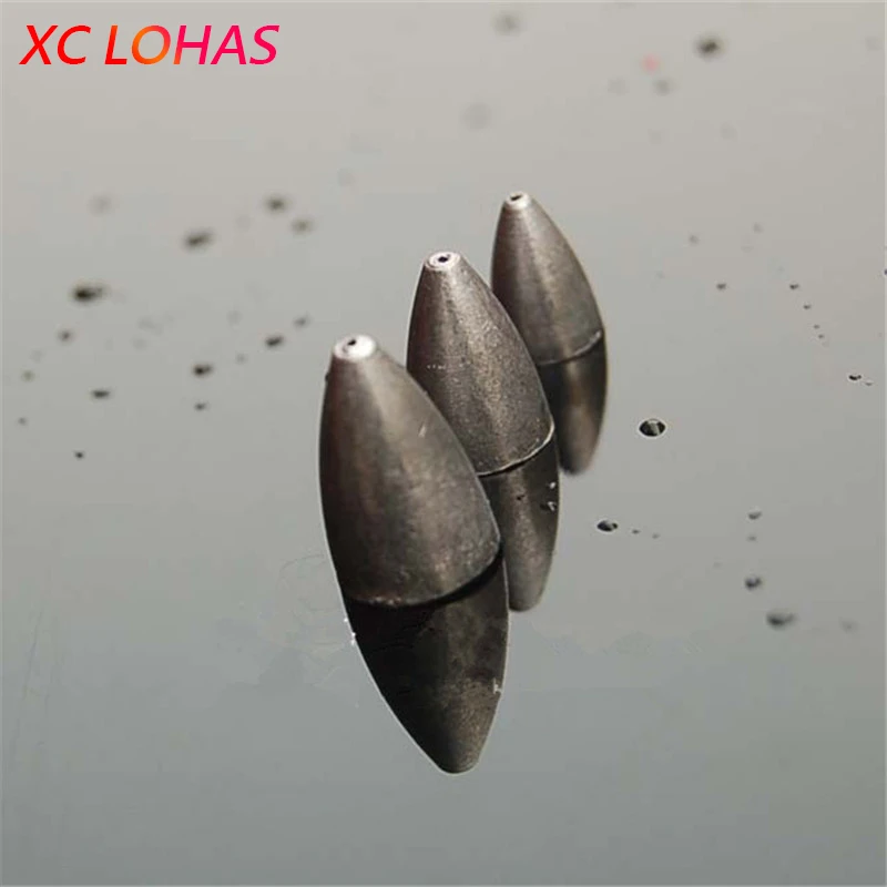 10 Pcs / Pack Fishing Lead 3 / 5 / 7 g Sinker Weights Bullet Sinker Weight River Lake Sea Boat Competition Fishing Tackle