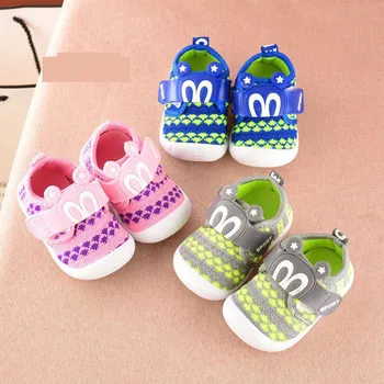 

Toddler Shoes Kids Baby Cartoon Star Rabbit Ears Squeaky Single Shoes Sneaker scarpe neonato newborn baby booties