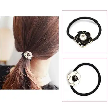New Arrival Small fragrant Camellia Scrunch hair rope Korean fashion Woman headbands