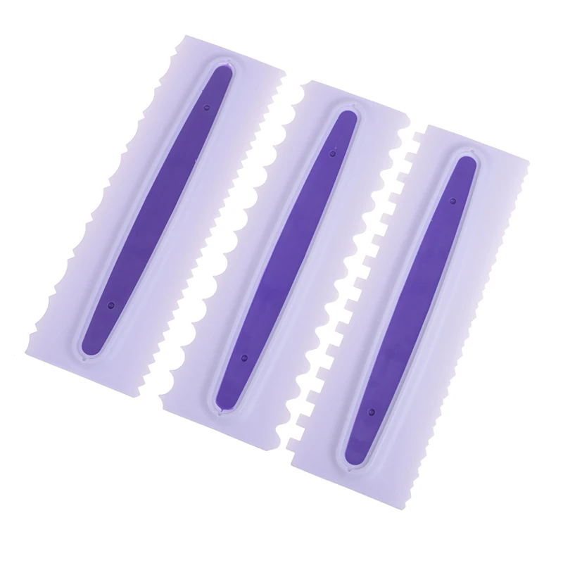 3 шт пластиковая ГРЕБЕНКА для глазури, набор шпатели для мастики ...