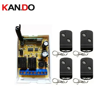 

DC12V DC24V 2CH Relay Wireless Remote Control Switch Receiver Transmitter Learning 315/433 Normally Open/Closed Door Access LED