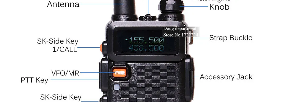 Baofeng UV F8+ Портативная рация Двухдиапазонная UHF& VHF UV-5R 136-174 МГц и 400-520 МГц 5 Вт двухстороннее радио