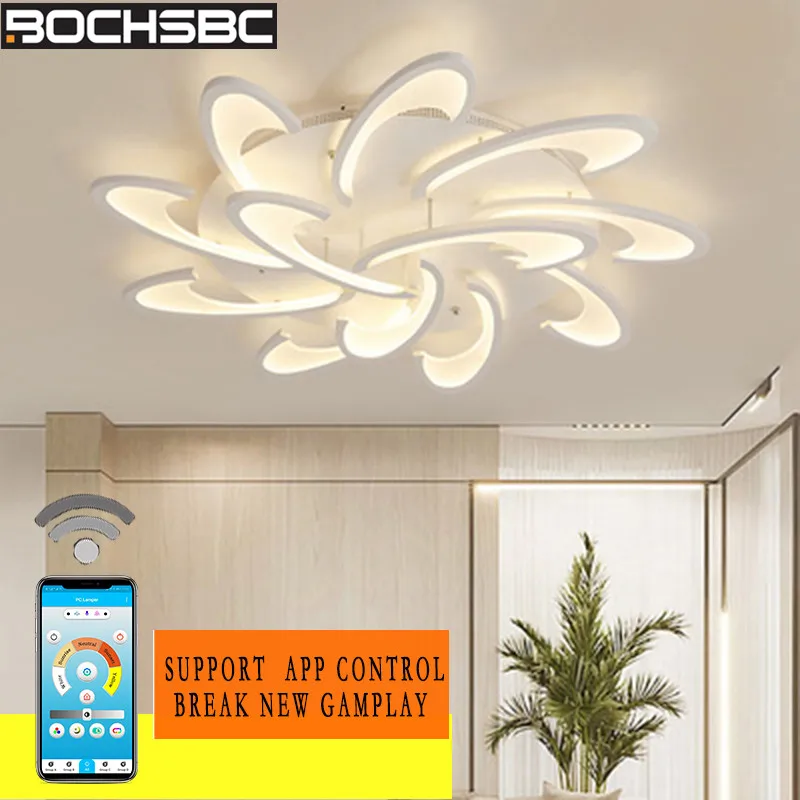 BOCHSBC акриловый абажур потолочная лампа современная светодиодная осветительные