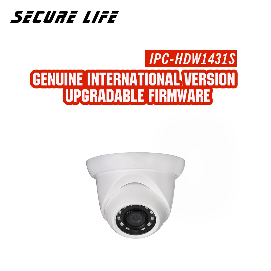 Оригинальный английский с логотипом IPC-HDW1431S 4 МП WDR IR POE Eyeball turret CCTV камера Замена