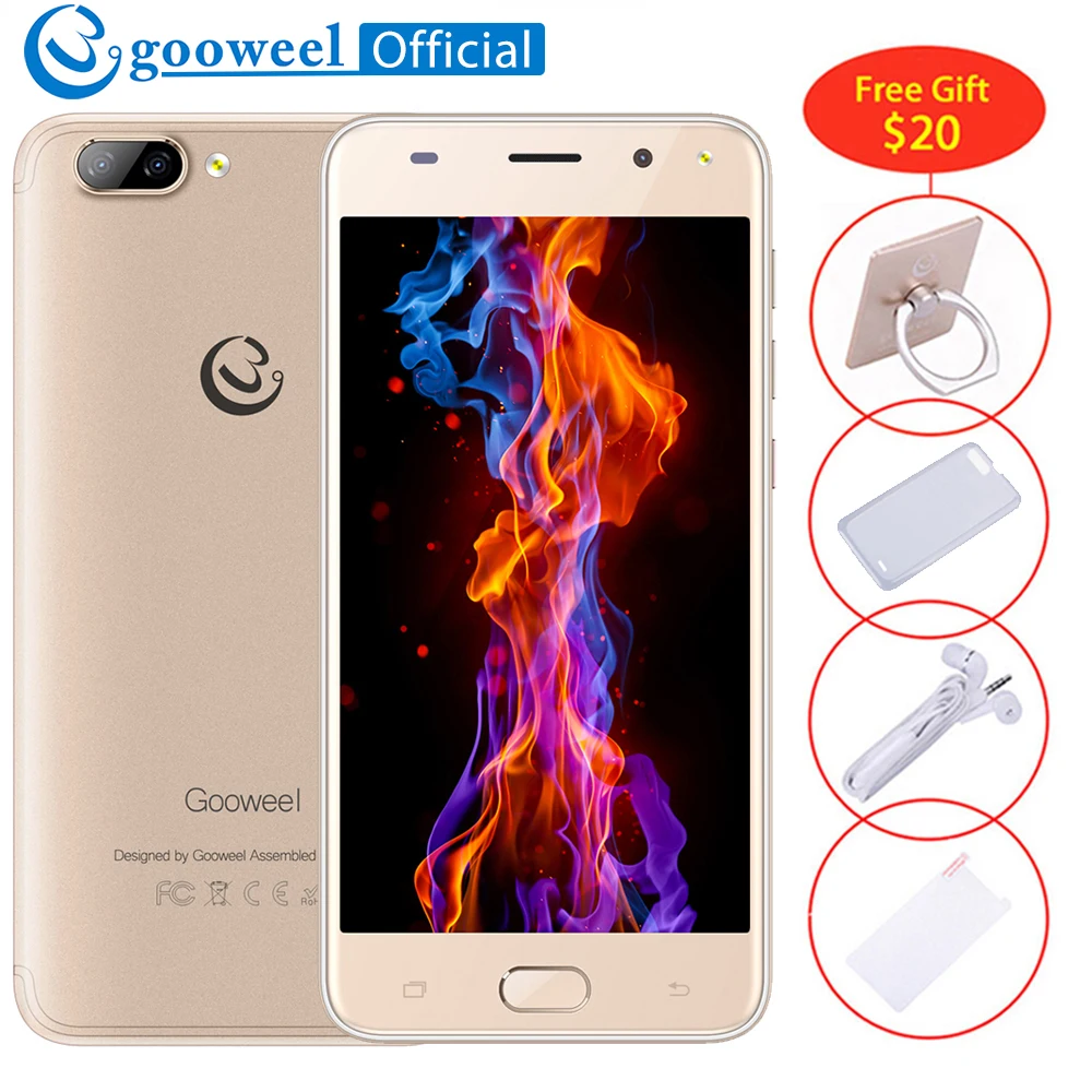 Gooweel S11 мобильный телефон 5 0 дюймов QHD экран Лицо ID MTK6580 четырехъядерный 3g смартфон