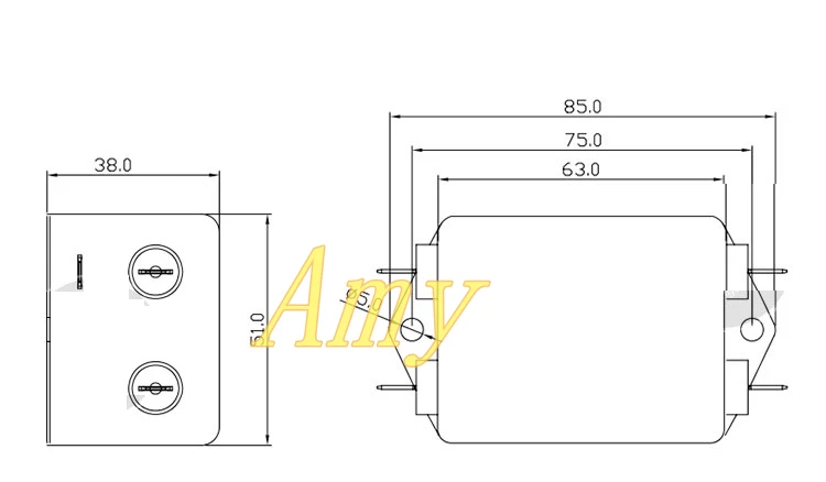 Мощность фильтр EMI cw4el2 10A 20A T однофазный очистки AC220V