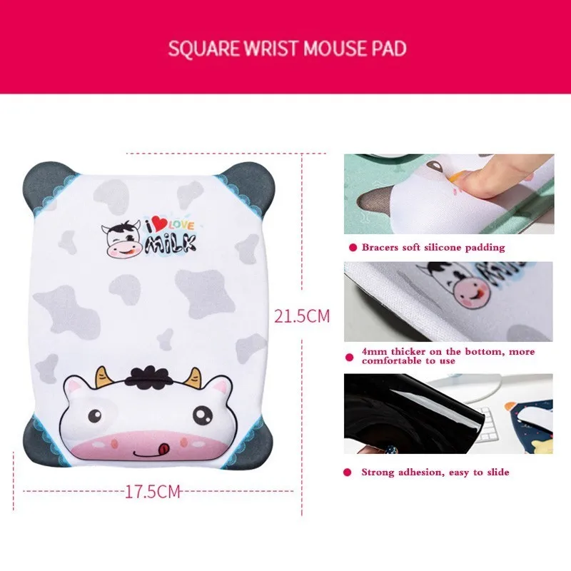 205*250mm Cartoon Silicone Soft Laptop Mouse Pad Wrist Cushion, Durable, Comfortable And Soft Mouse Pad